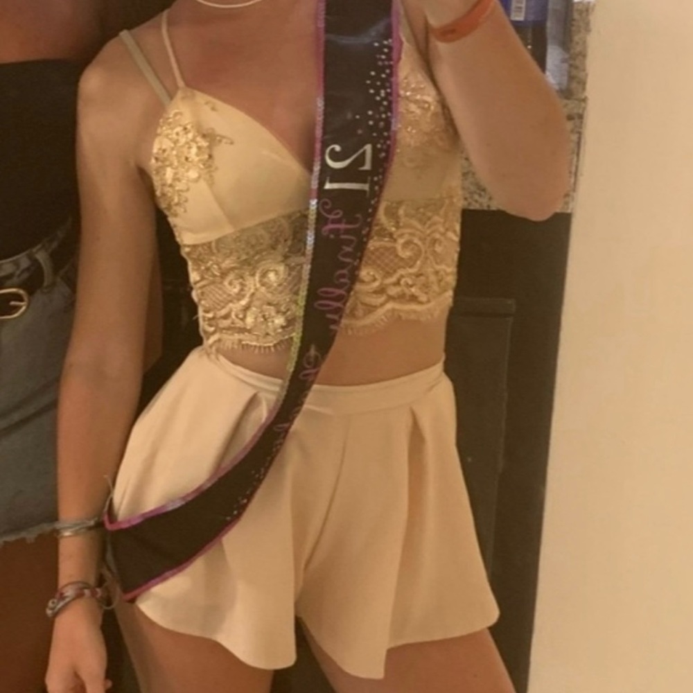 Lucy in the Sky Cream High Waist Shorts